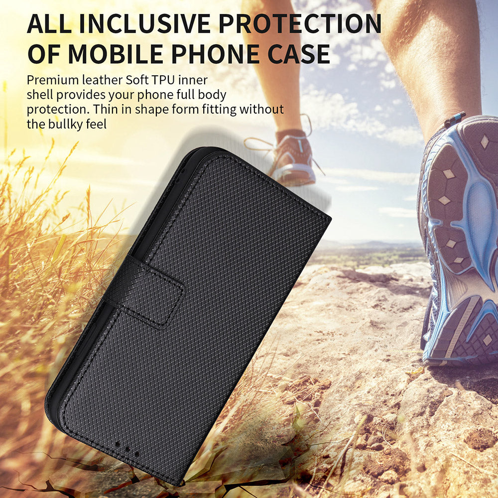 For vivo X100 Pro 5G Case Diamond Texture Leather Protective Phone Cover For vivo X100 Pro 5G Case Diamond Texture Leather Protective Phone Cover